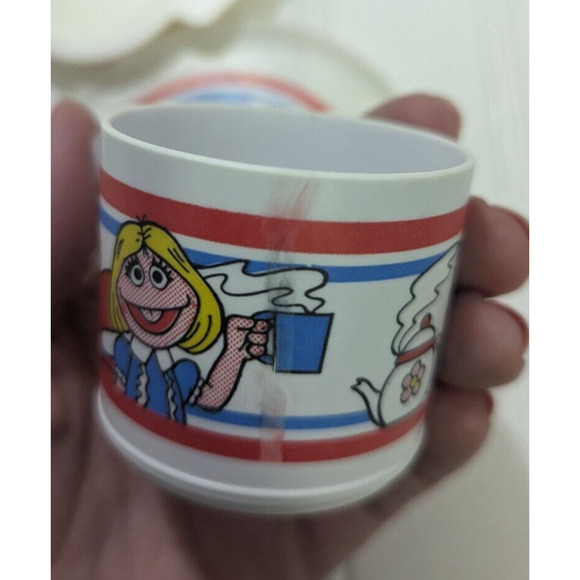 Sesame Street Vintage Muppets Tea Set Toy Plastic 6 Piece 1980’s Pretend Play - Picture 6 of 7